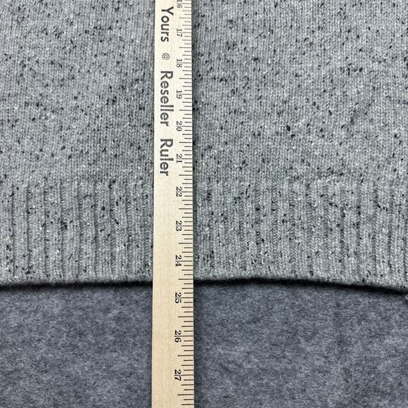 UNTUCKit Sweater Mens Large Grey 3 Button Lambswool Blend Cabincore Gorp Comfort - Picture 10 of 11